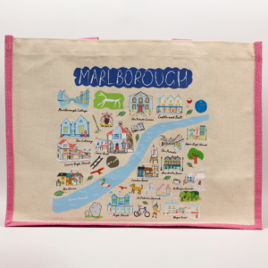 Marlborough illustrated pink bag