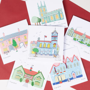 Pack 1 of Hungerford illustrated notecards