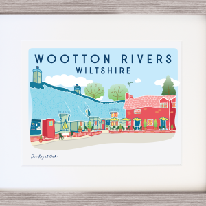 Illustrated Print with Frame - Wootton Rivers Royal Oak