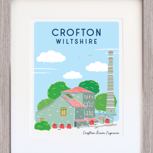 Illustrated Print with Frame - Crofton Beam Engines