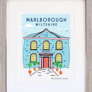 Illustrated Print with Frame - Marlborough Parade Cinema